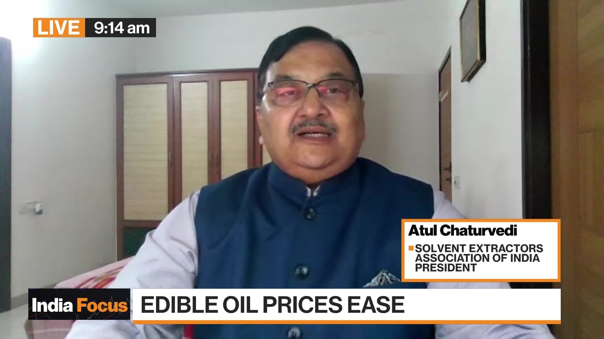 Watch SEA of India's Chaturvedi on Edible Oil Prices - Bloomberg