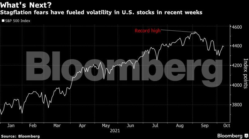Stagflation fears have fueled volatility in U.S. stocks in recent weeks