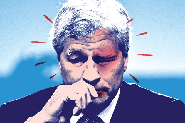 Once the white knight of the financial crisis, he’s now stuck paying the bills for Wall Street’s misdeeds