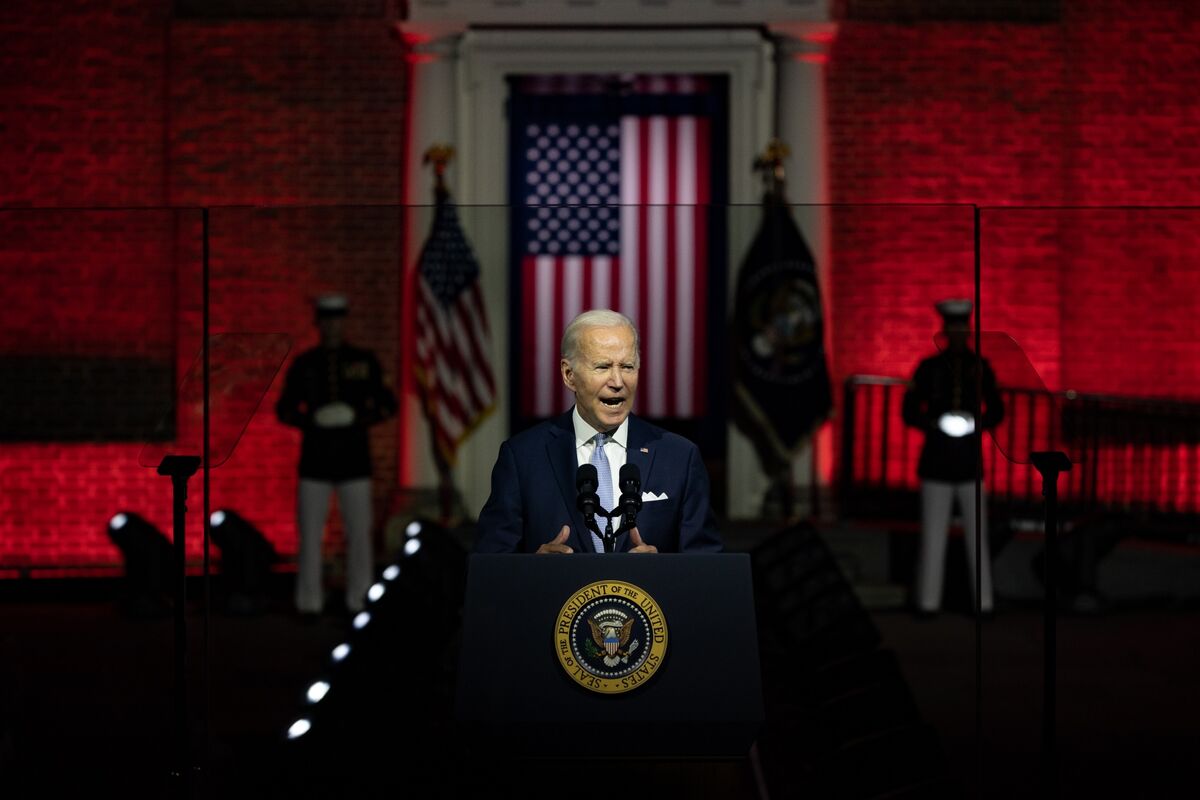 Biden Attacks Trump's MAGA Republicans as Threat to Democracy - Bloomberg