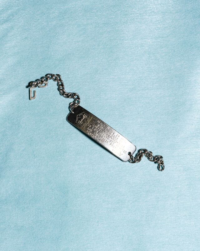 An Alcor membership bracelet.