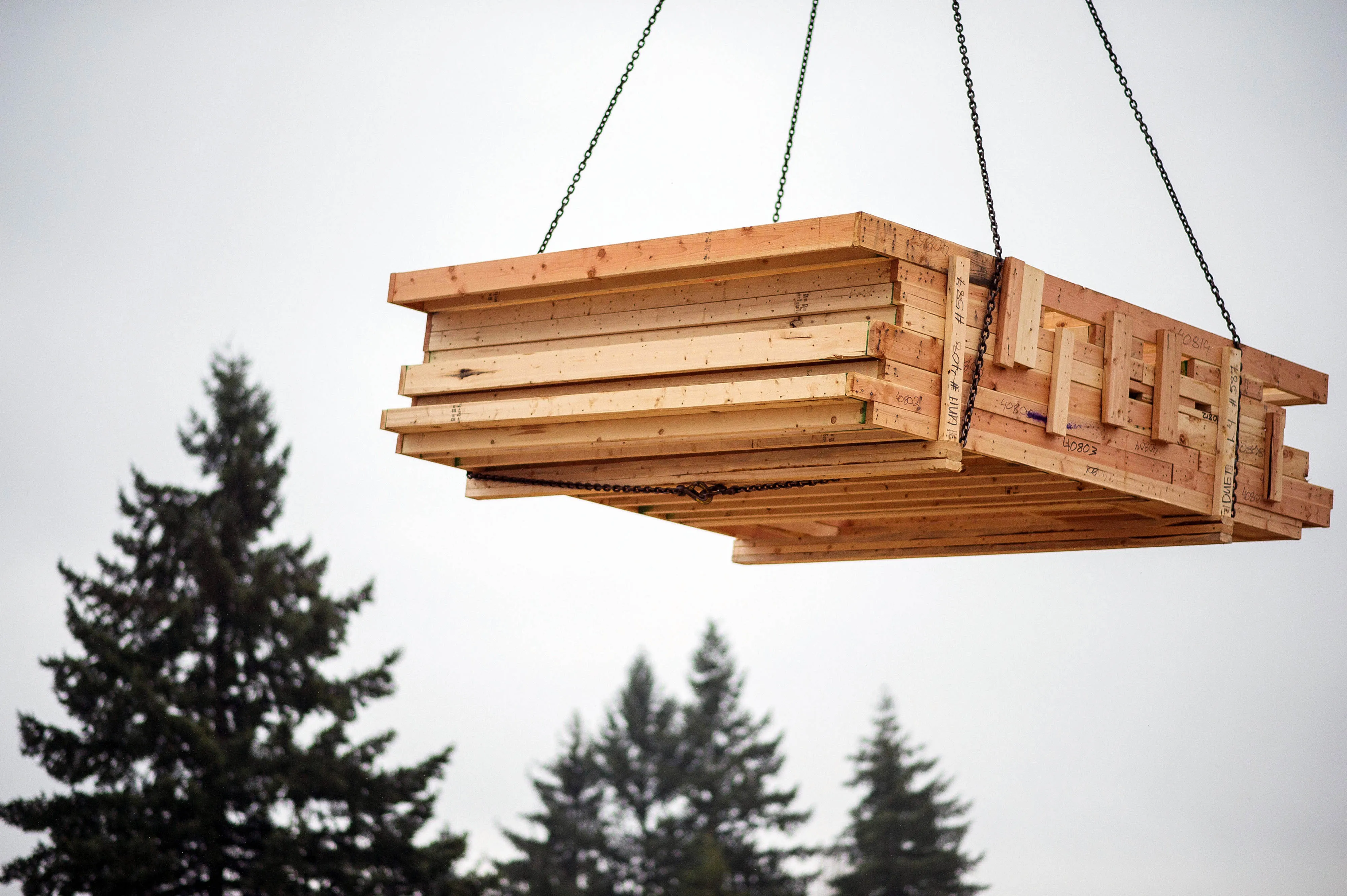 Wooden Sections For Home Construction 