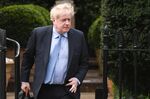 Boris Johnson, former UK prime minister, departs from his home in London.
