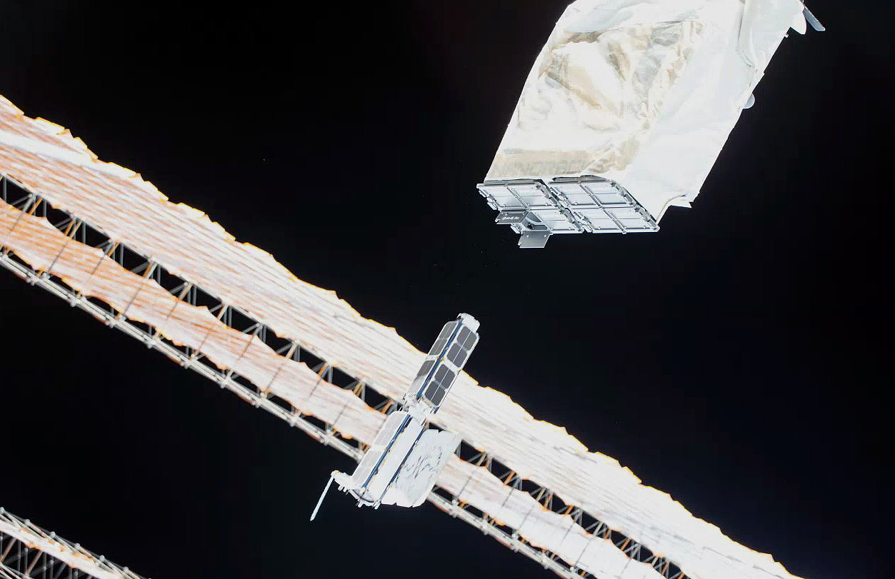 A deployment by Planet Labs reaches the ISS on July 13. Source: NASA via Bloomberg