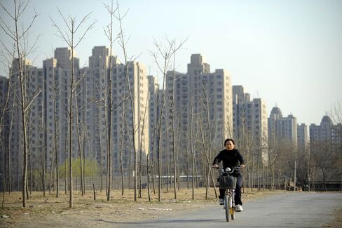 A large apartment complex stands in Beijing.