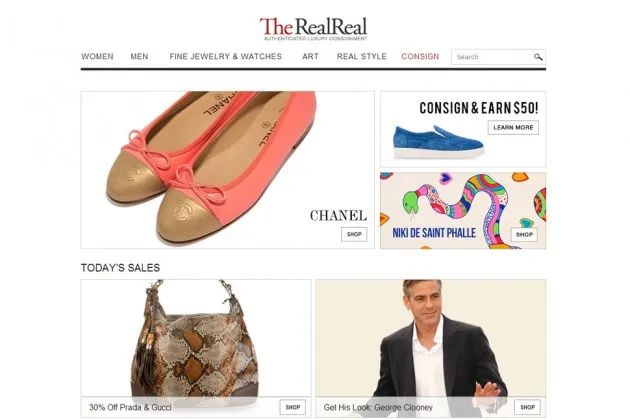 The RealReal website