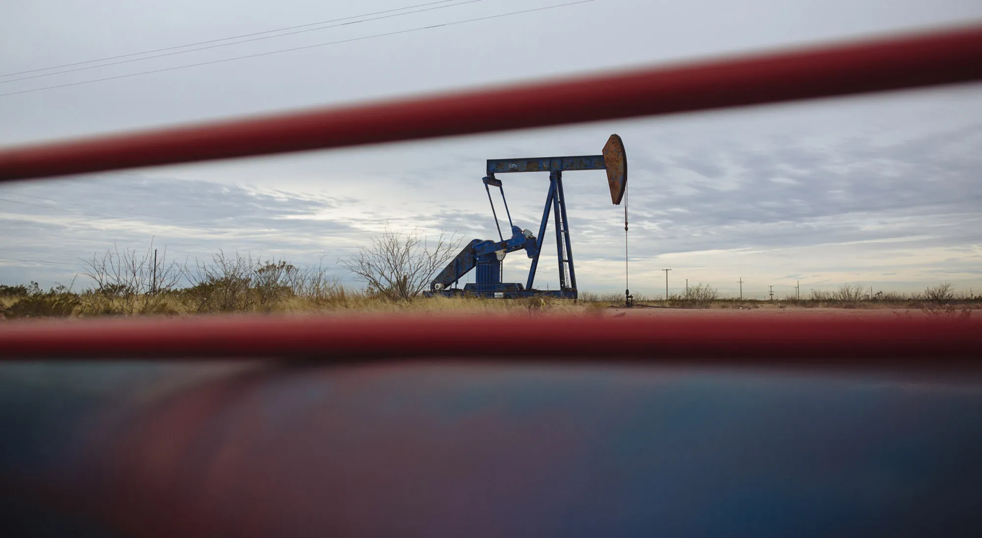 A pump jack stands in the Permian Basin area of Loving County, Texas.