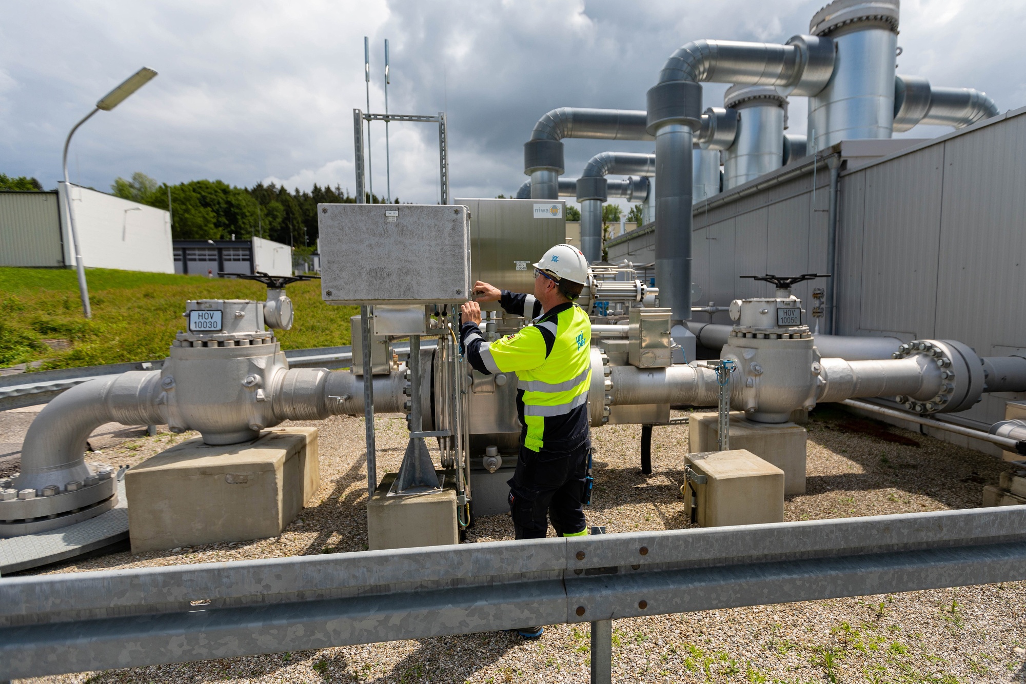 A gas storage facility in Muhldorf, Germany.