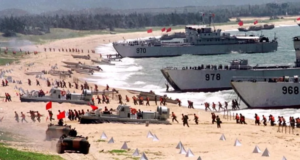 The PLA at practice.