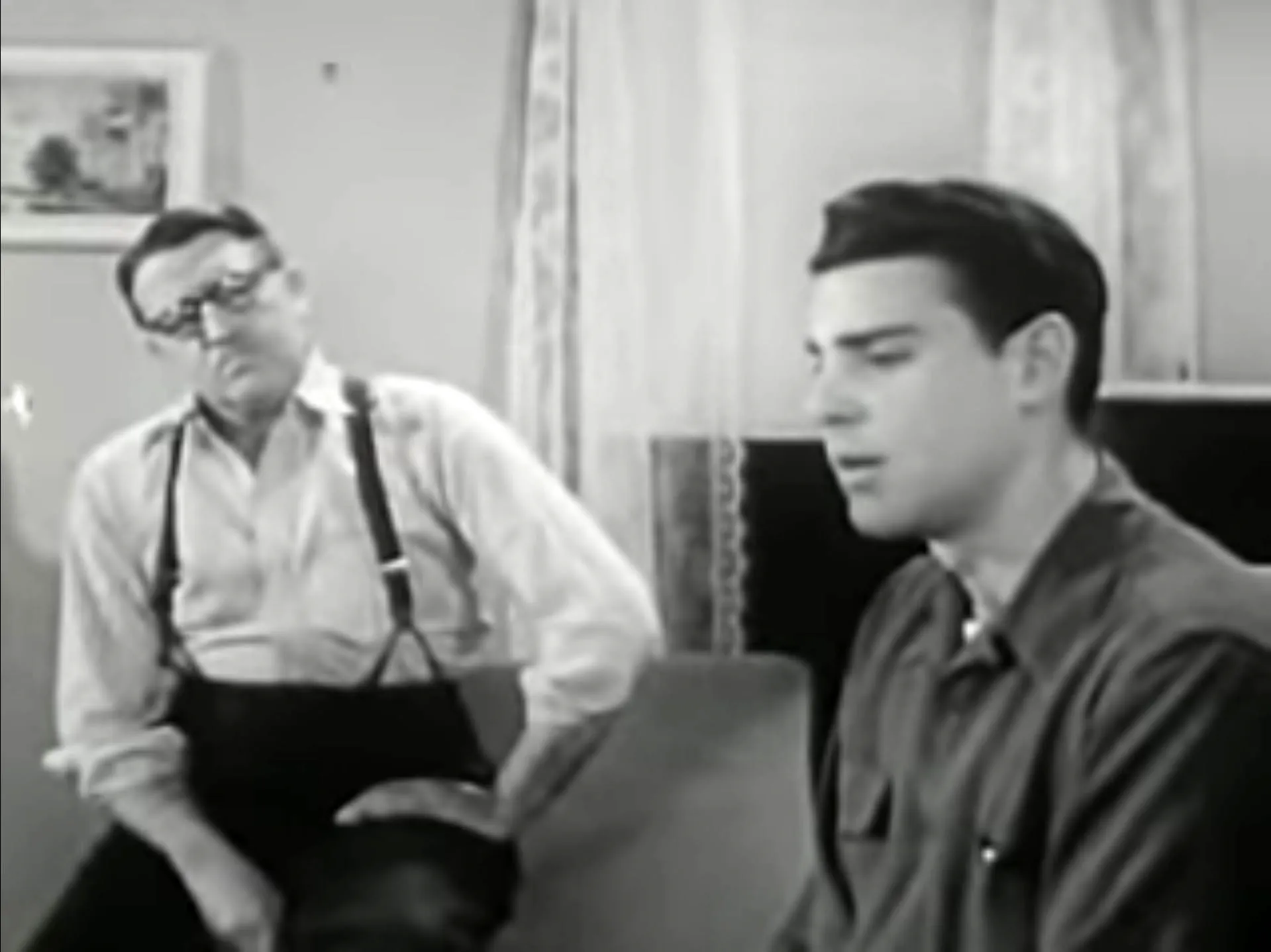 A scene from an educational film titled “Going Steady,” produced by Coronet Instructional Media in 1951.