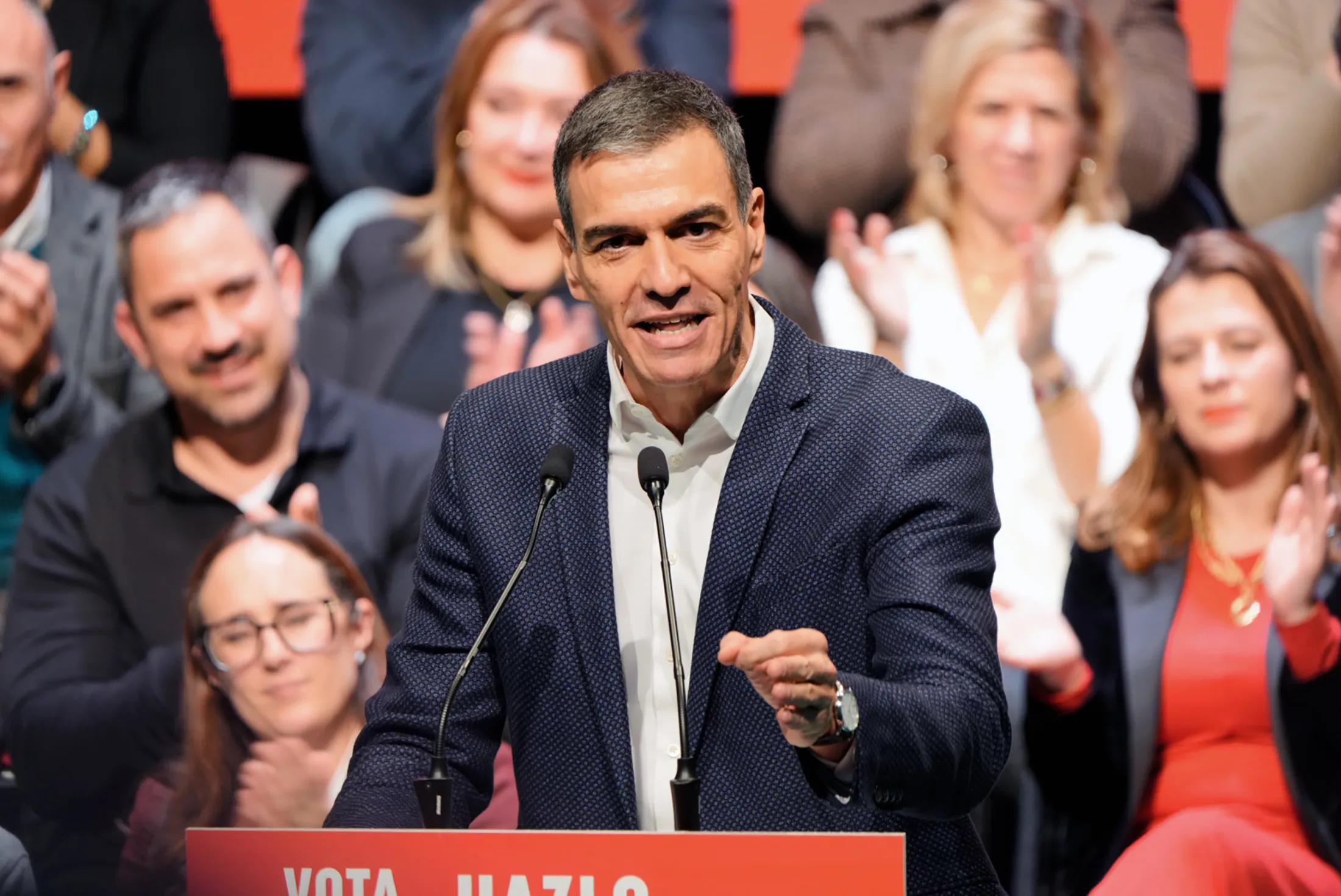 Sanchez And Gallardo Participate In The Psoe's Campaign Closing Event In Villanueva De La Serena