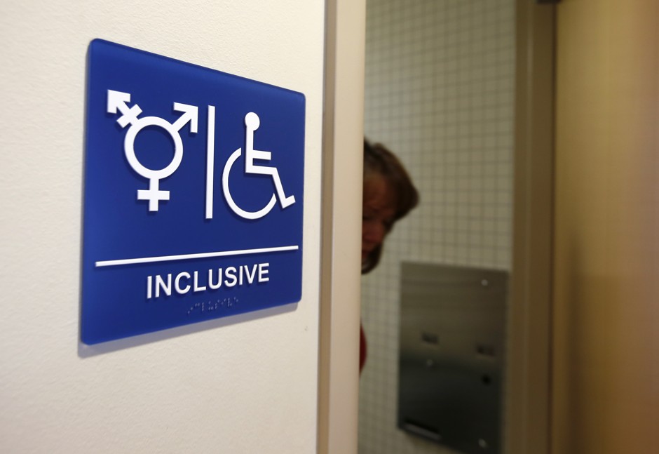 A gender-neutral bathroom at the University of California, Irvine.