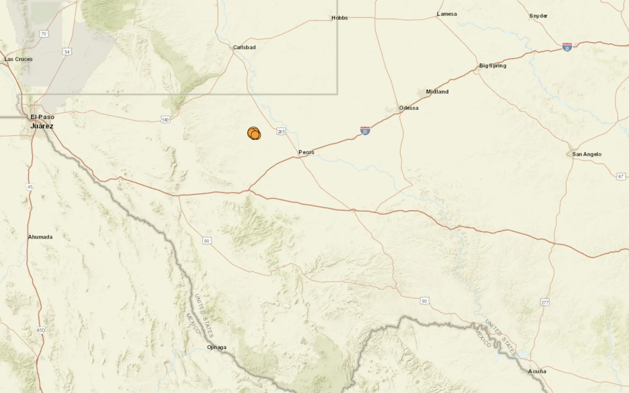 Largest magnitude earthquake in texas