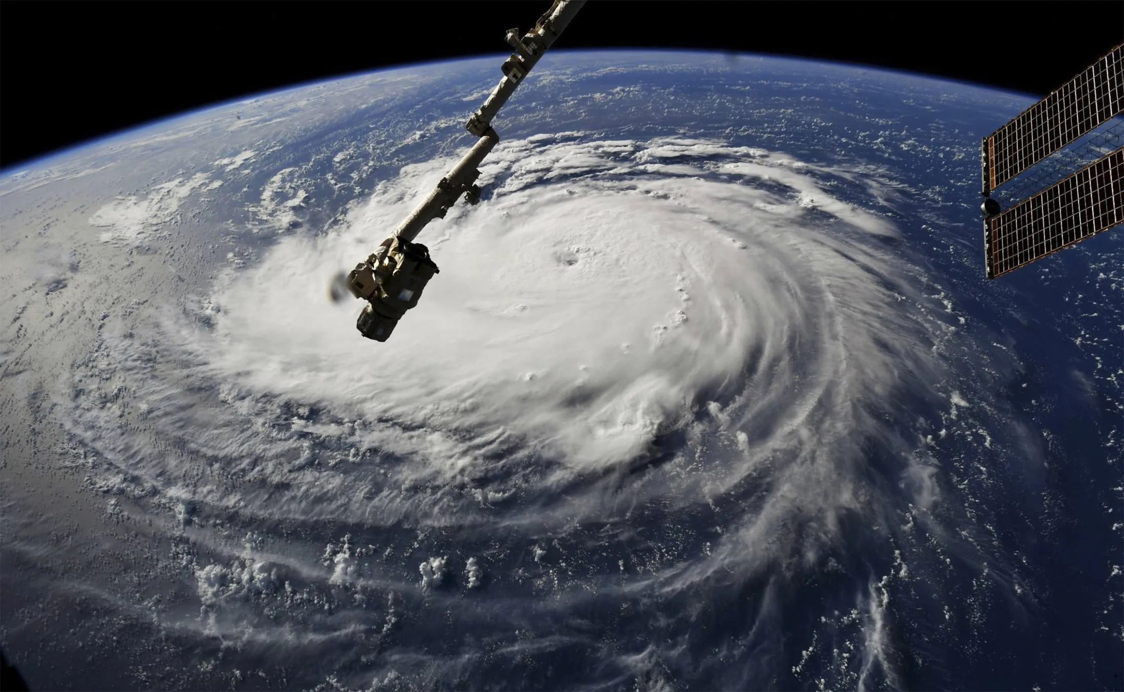Hurricane Florence from the International Space Station on Sept. 10, 2018.