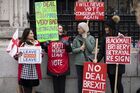 Leave And Remain Demonstrators Protest Ahead Of No Deal Vote