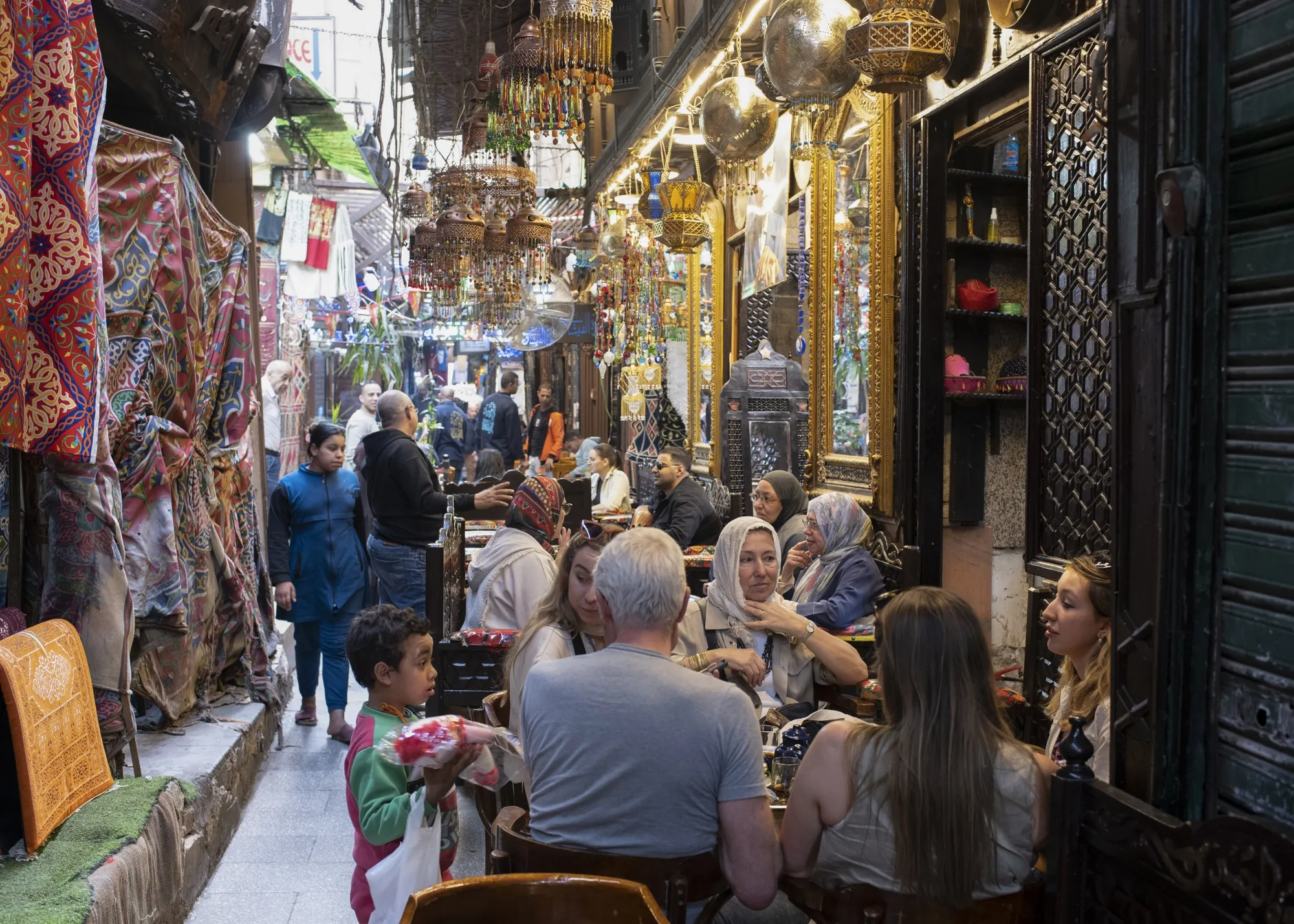 The Khan el-Khalili bazaar in Cairo.
