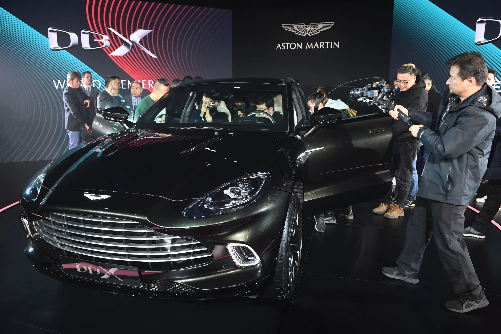 The Aston Martin DBX SUV world premiere in Beijing.