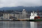 A grain export terminal in North Vancouver, British Columbia, Canada, in&nbsp;November&nbsp;2021.&nbsp;