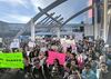 Googlers protested Trump's travel ban in January 2017.