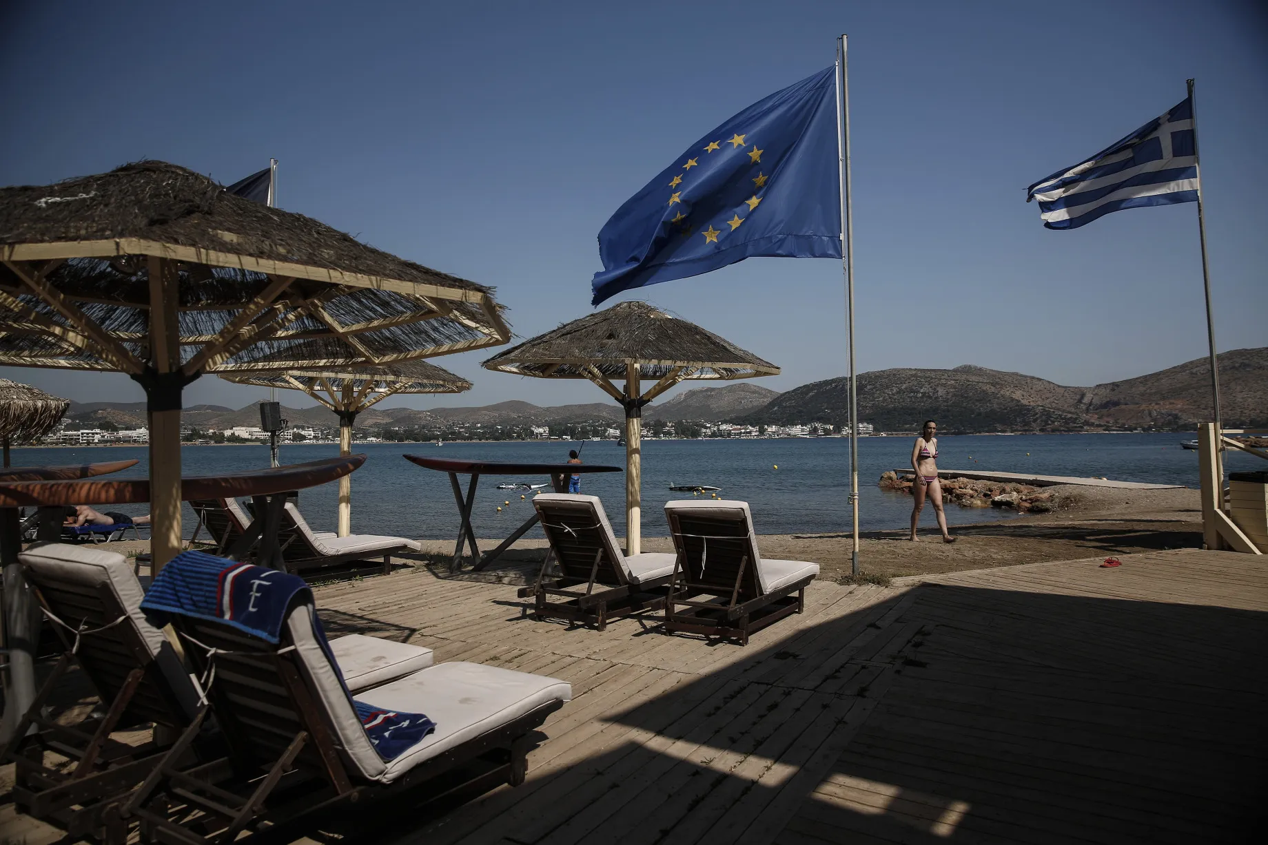 The beach in Anavyssos.
