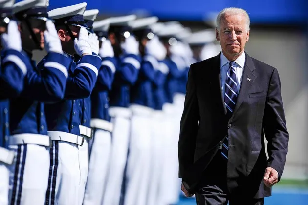 Joe Biden on May 28 at the graduation ceremony for the United States Air Force Academy class of 2014 in Colorado Springs