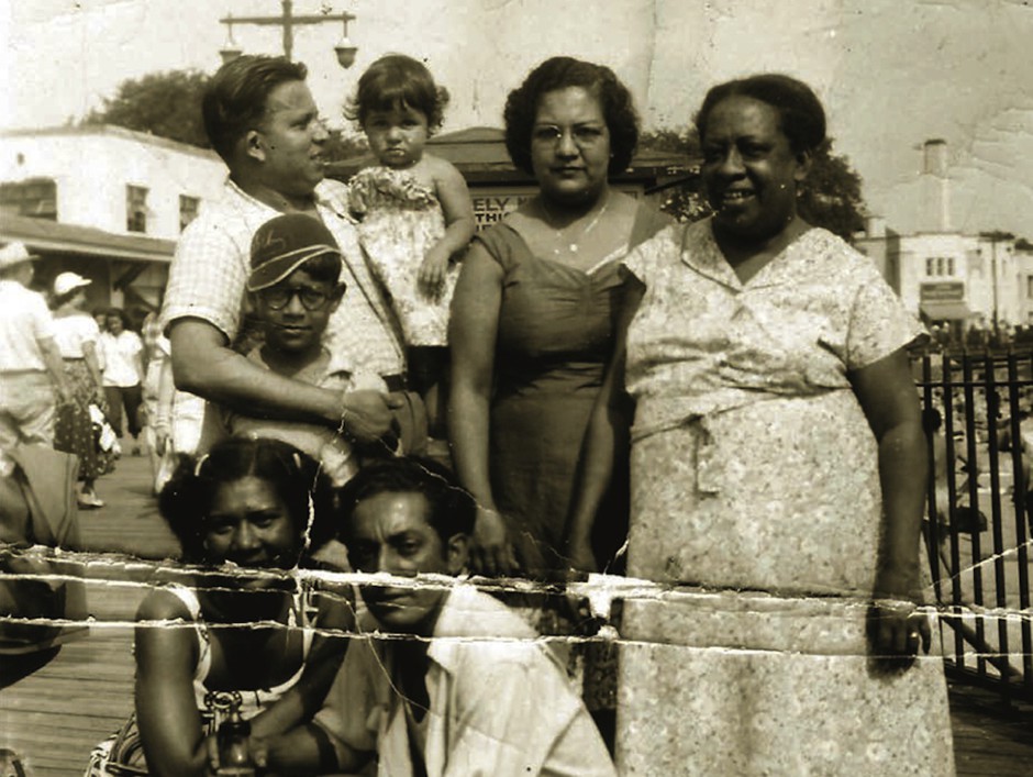 Alaudin Ullah's father, Habib Ullah, with his family in Spanish Harlem