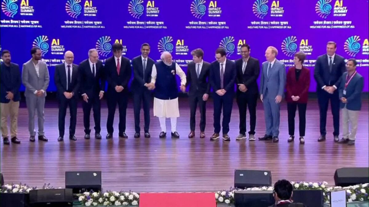 India's Modi Poses With Tech Titans Like Altman, Pichai