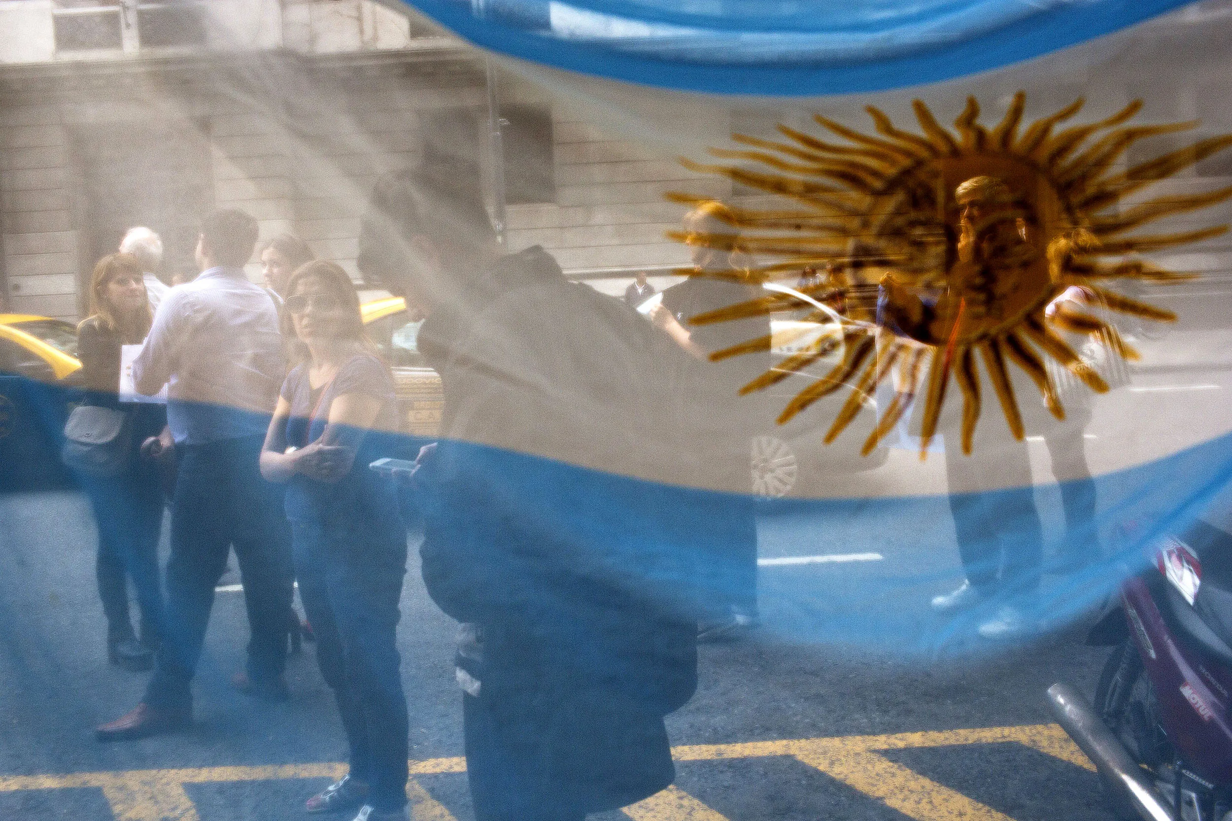 Demonstrators protesting the death of special prosecutor Alberto Nisman, in Buenos Aires, Argentina, on Jan. 19, 2015.
