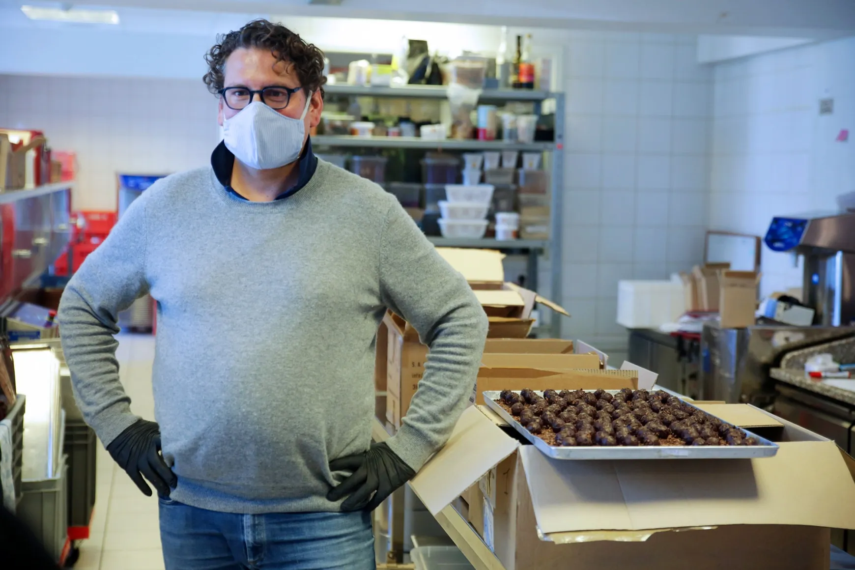 Laurent Gerbaud in his Brussels workshop in April.
