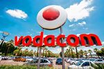 A Vodacom logo outside the Vodacom World mall, Johannesburg.