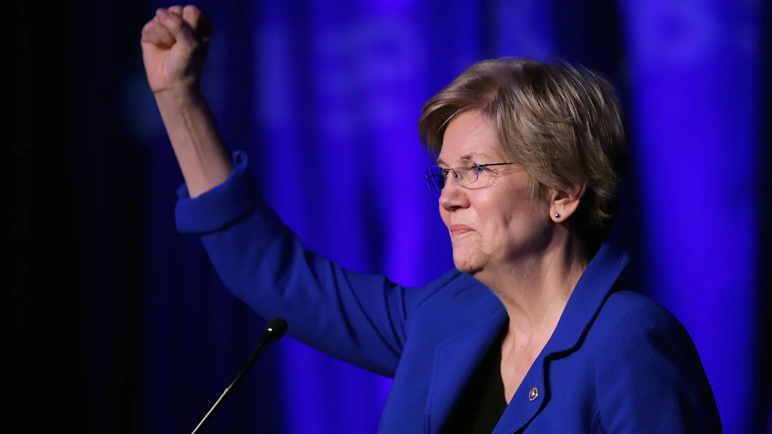 Sen. Elizabeth Warren (D-MA) delivers remarks during the Good Jobs Green Jobs National Conference at the Washington Hilton April 13, 2015 in Washington, DC.
