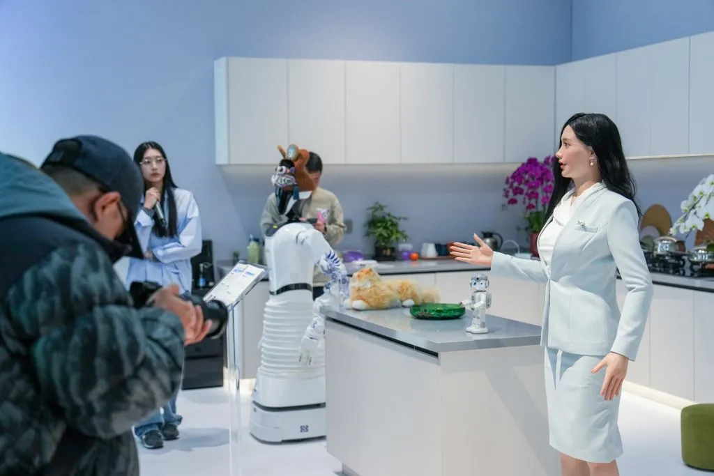 A humanoid robot from UBTECH at the Beijng World of Robots in Beijing.