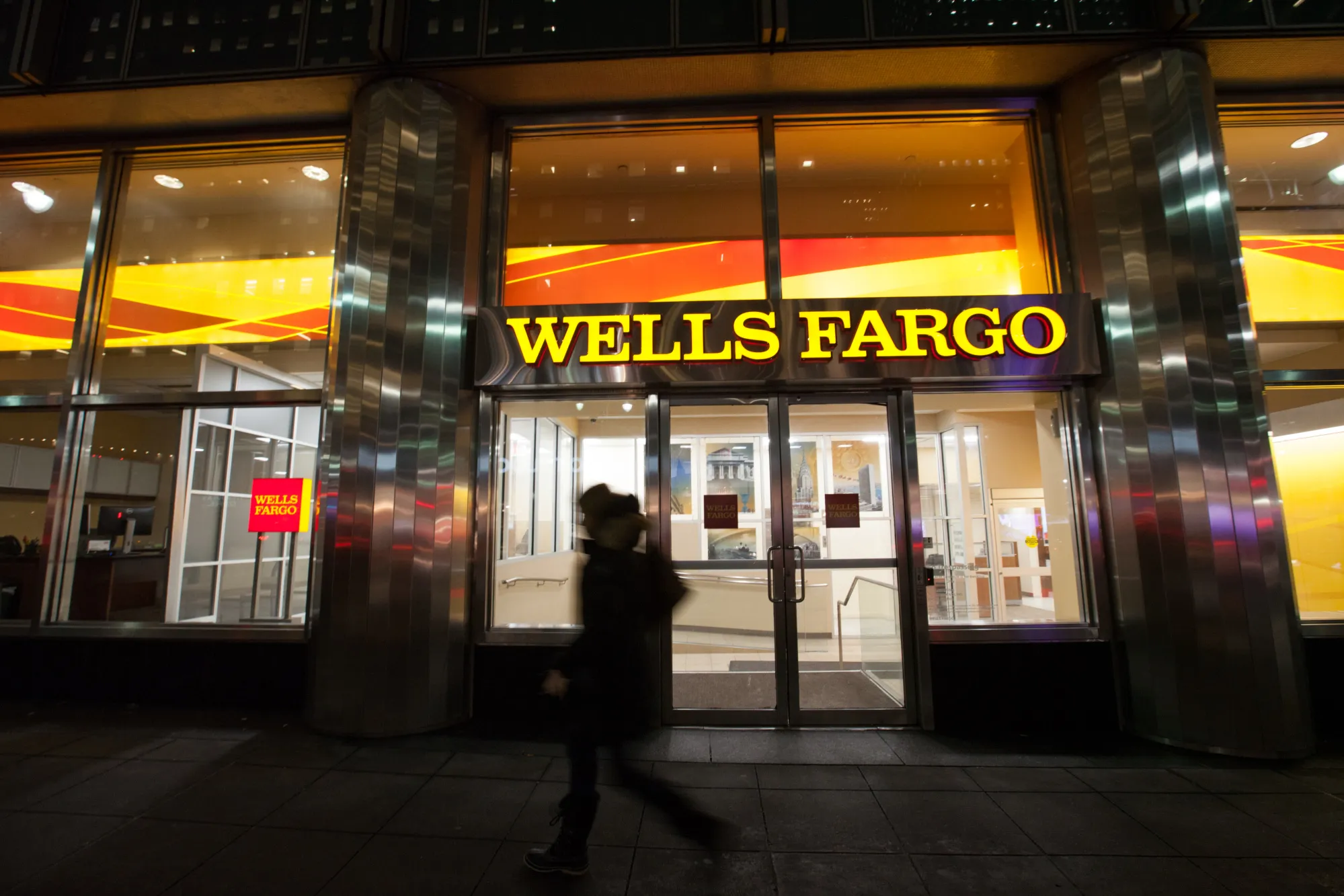 A Wells Fargo & Co. Bank Branch Ahead Of Earnings Figures 