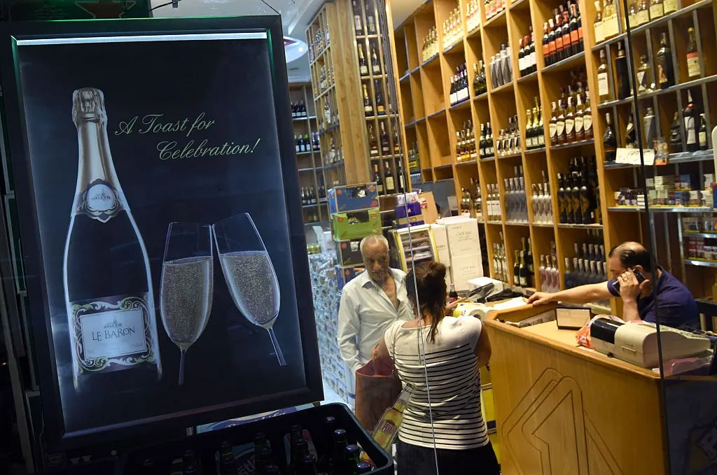 A liquor store in the Zamalek district of Cairo.