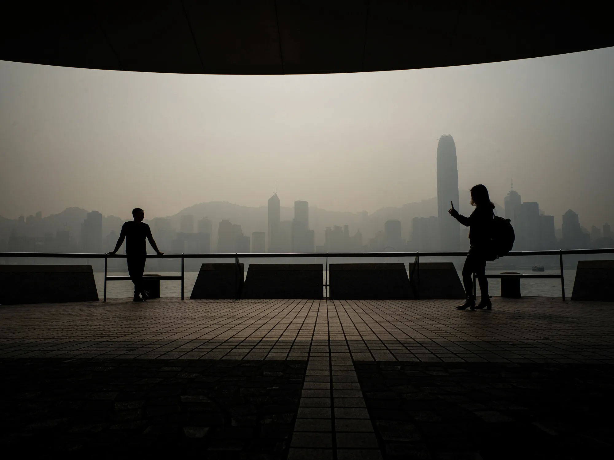 TOPSHOT-HONG KONG-WEATHER-POLLUTION
