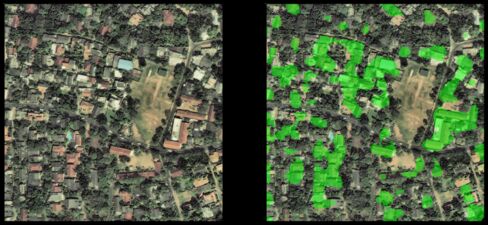 Software detects houses in Sri Lanka and tracks the rate of housing growth.