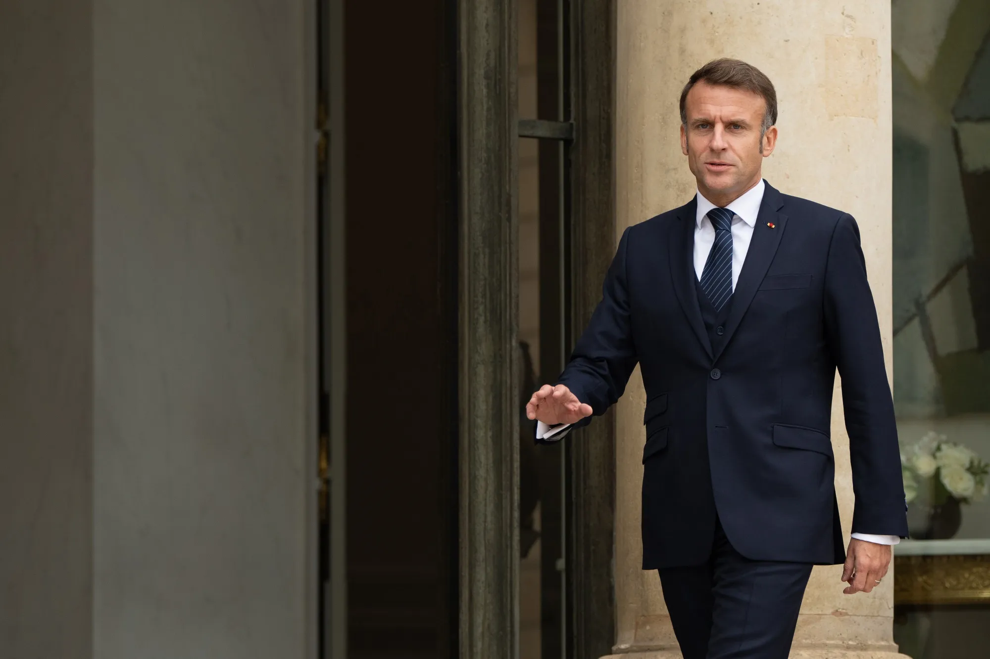 Emmanuel Macron, France’s president, at the Elysee Palace. Budget cuts are being acutely felt by private school group AD Education.