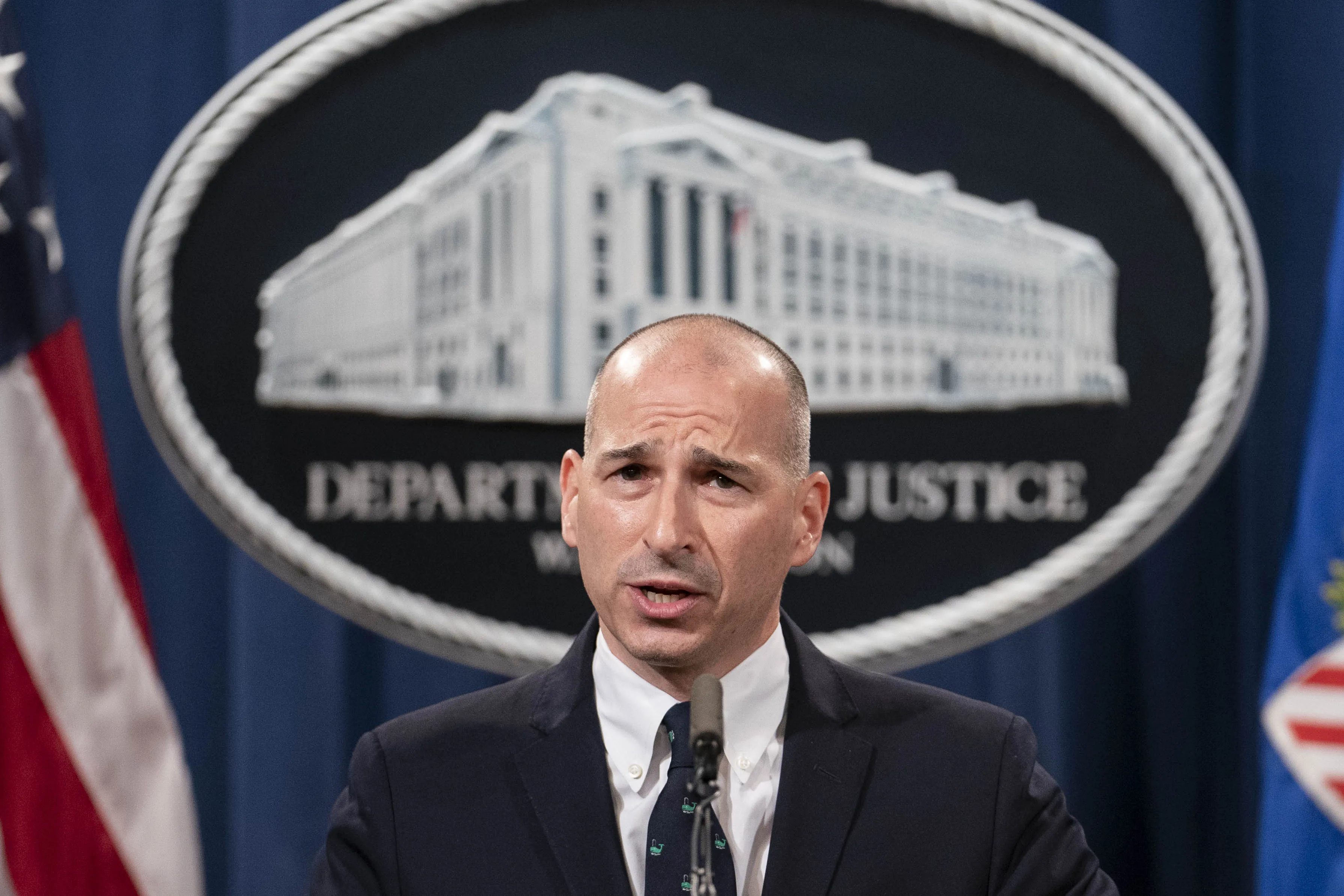 Michael Sherwin&nbsp;speaks during a news conference on the Jan. 6 riot at the U.S. Capitol.