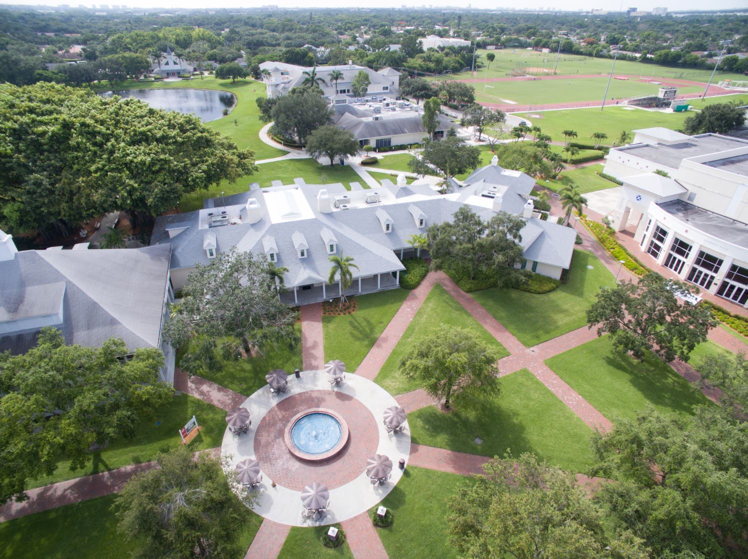 A drone view of the upper school campus of Saint Andrew's School in Boca Raton.