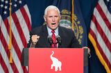 Mike Pence Addresses GOP Lincoln-Reagan Dinner In New Hampshire