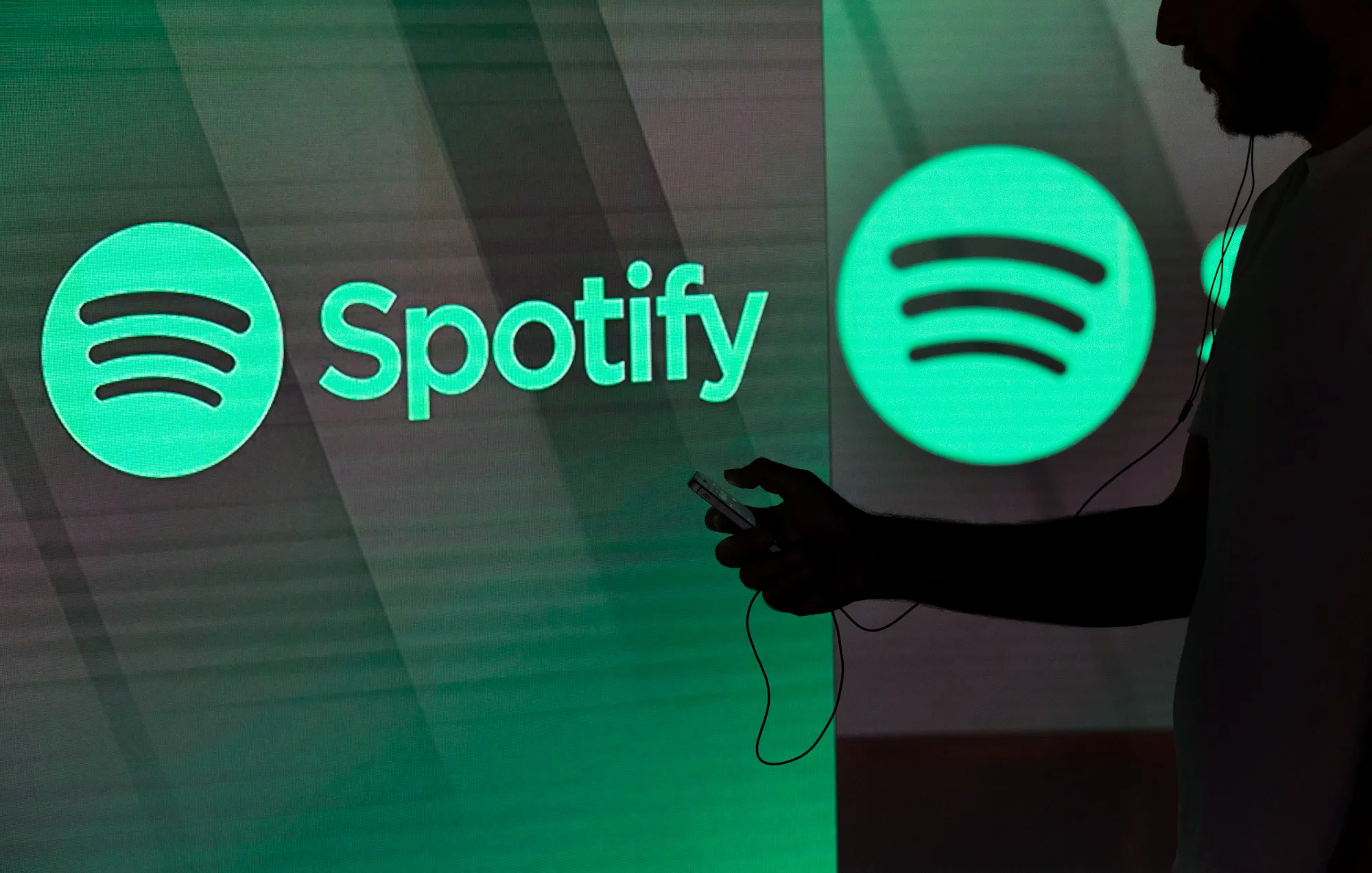 Illustrations Of Netflix, Spotify And Uber Logos