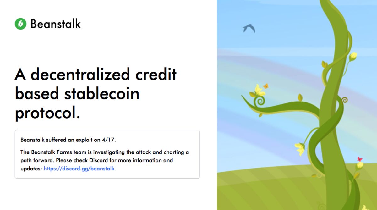 DeFi Project Beanstalk Loses $182 Million in Flash Loan Attack - Bloomberg