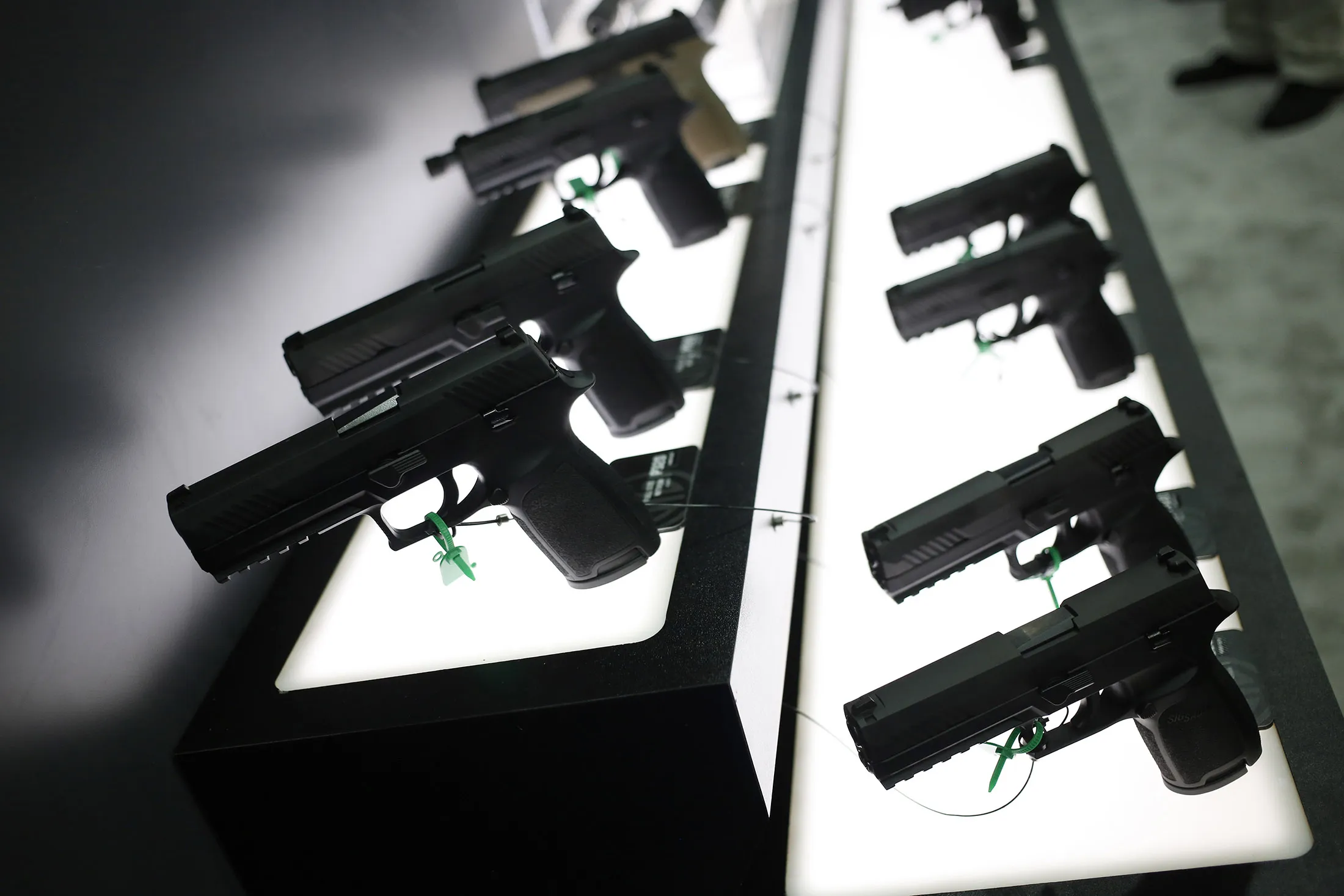 Sig Sauer P320s displayed at the National Rifle Association’s annual meeting in 2016.
