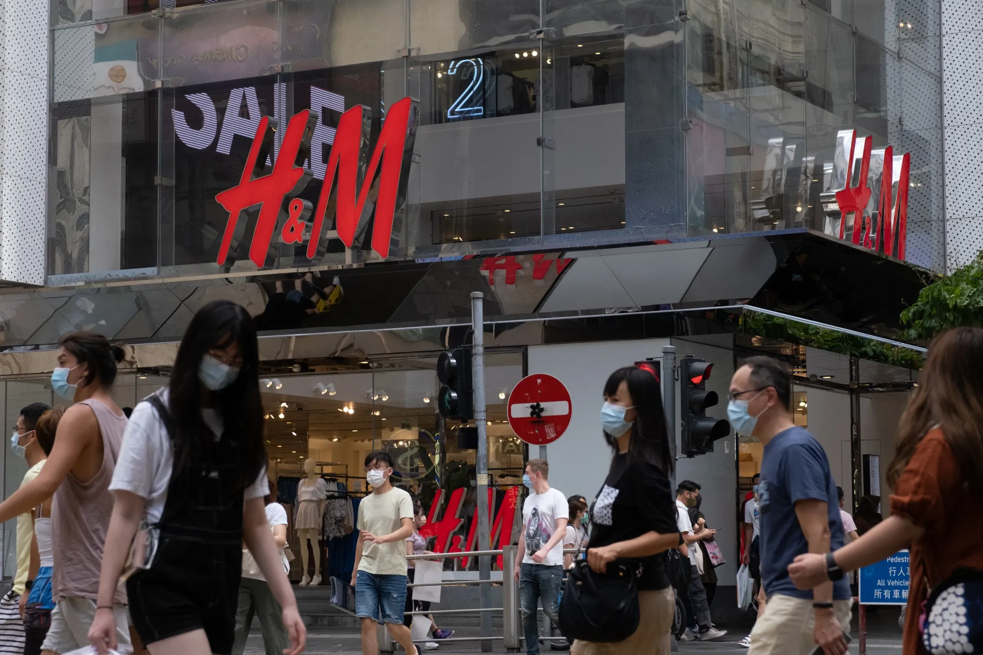 The H&amp;M&nbsp;store in the Causeway Bay district of Hong Kong, China in 2020.
