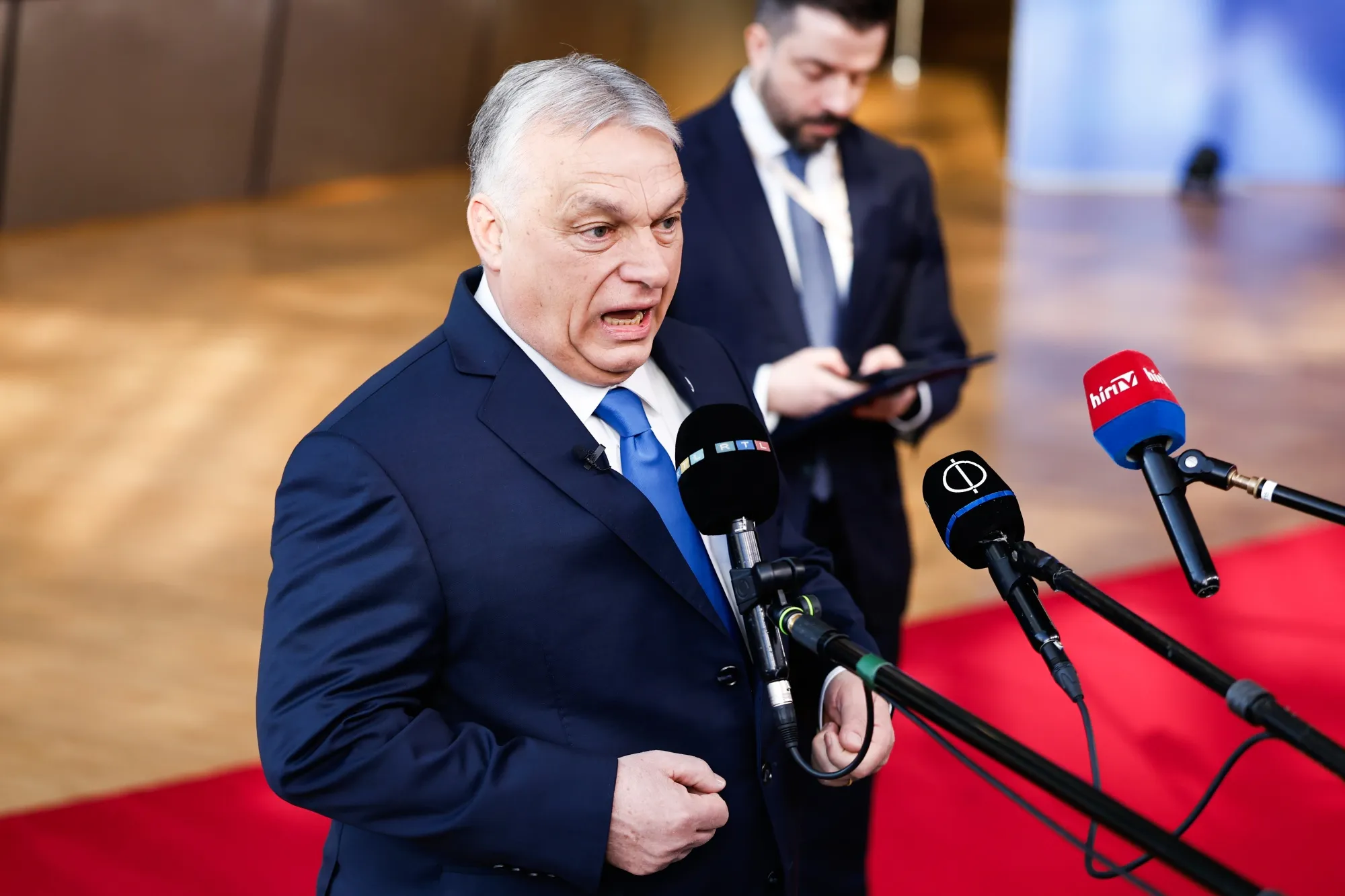 Viktor Orban in Brussels on March 19.