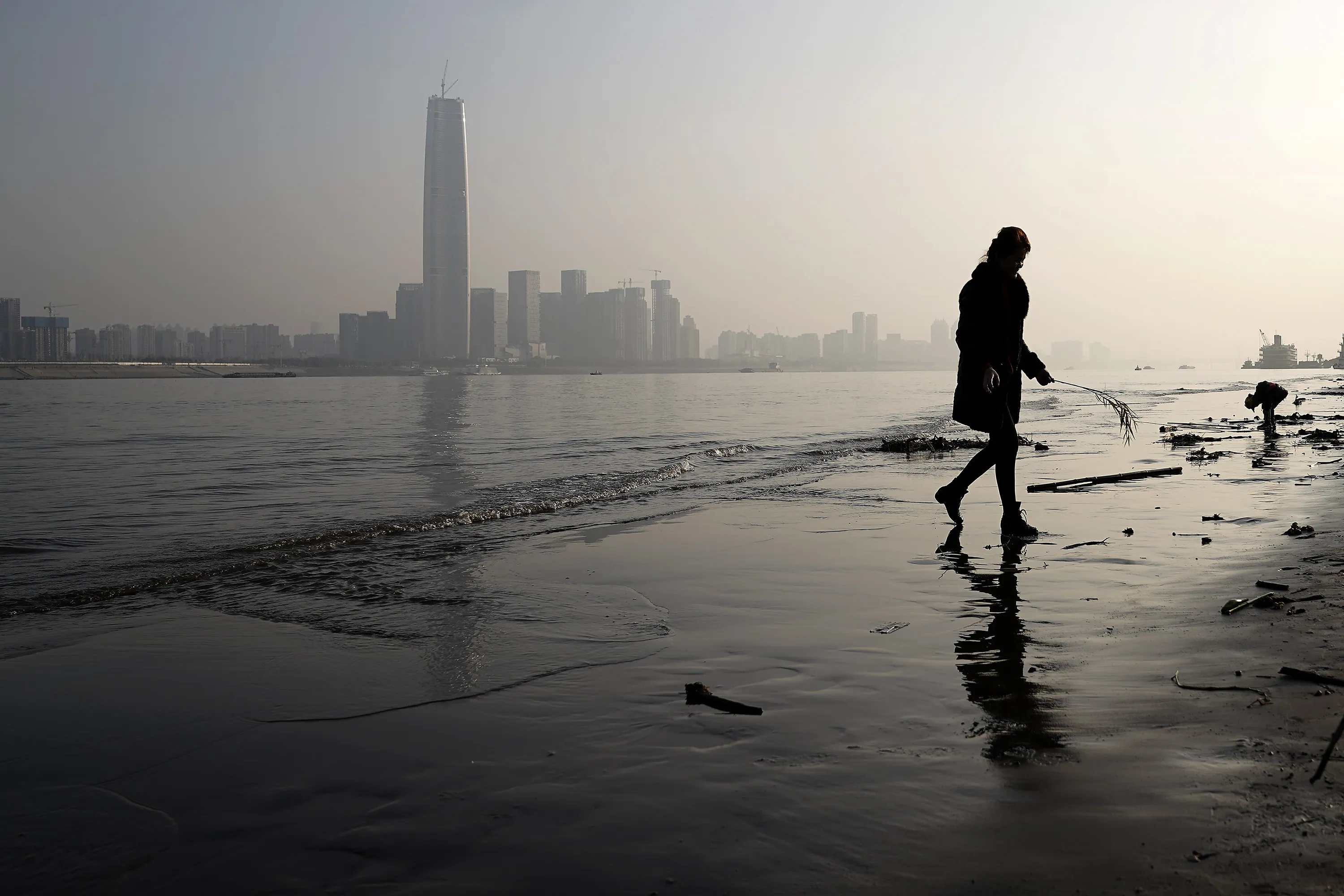 Beside the Yangtze River at Jiangtan park in Wuhan on Dec. 5.