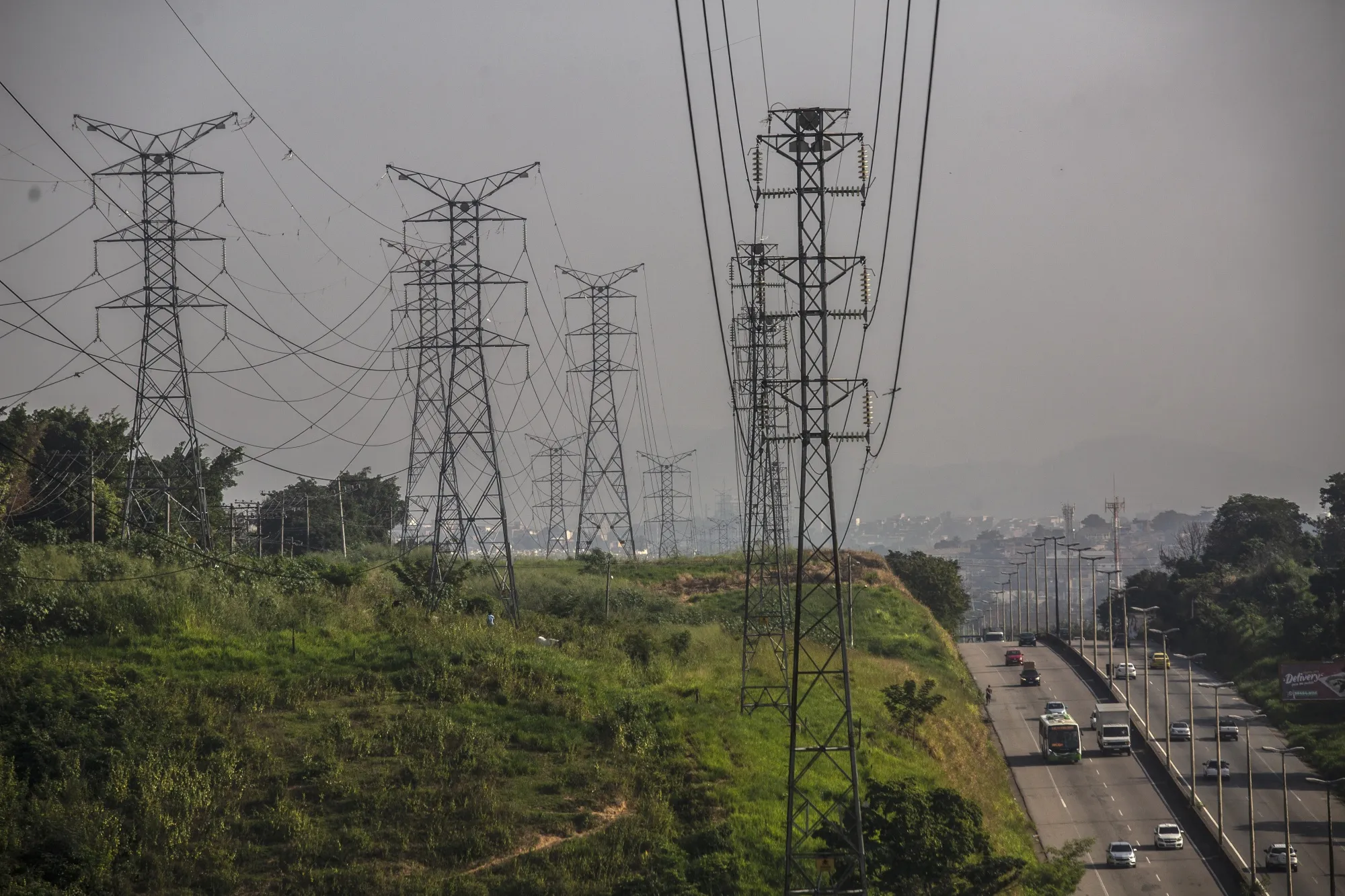 Eletrobras&nbsp;transmission towers in Rio de Janeiro, Brazil.