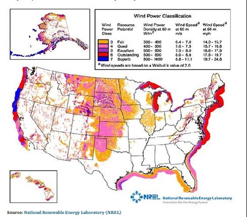 Some of the best wind resources in the U.S. are offshore