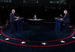Donald Trump and Joe Biden during the first U.S. presidential debate on Sept. 29.