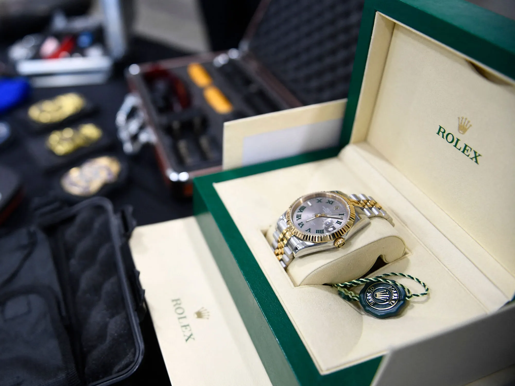 A counterfeit Rolex watch.